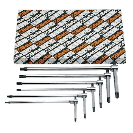 Beta 951TX/S6 Set of 6 Sliding T-Handle Torx Keys, Fast Spinning Action T8 - T30 009510866